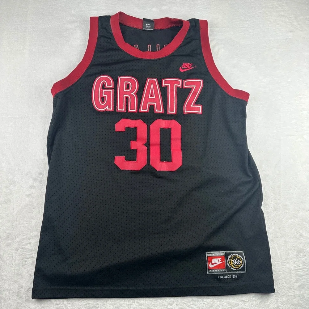 VTG Nike Rasheed Wallace Large Gratz High School Throwback Basketball Jersey